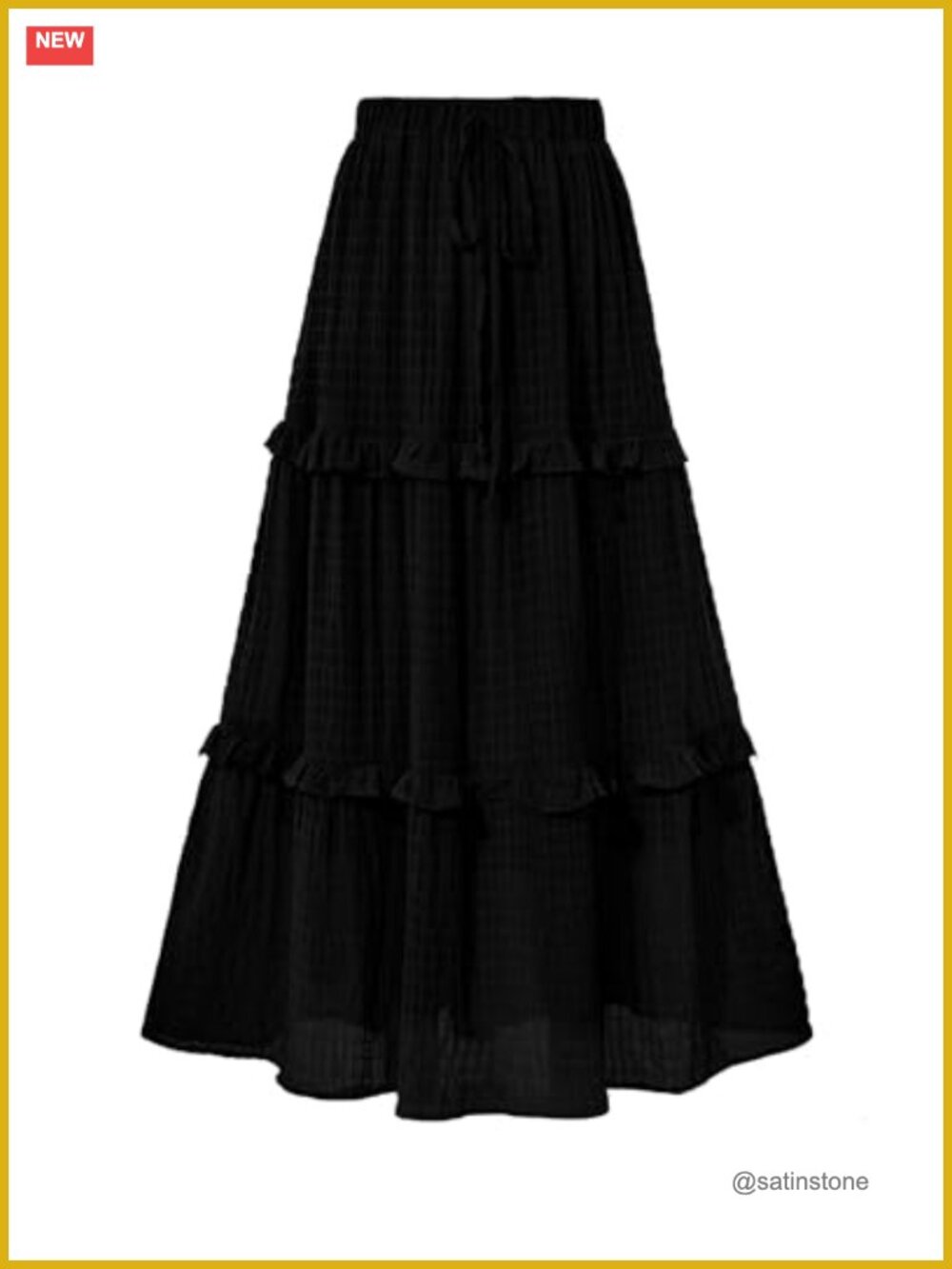 Victorian Renaissance High Waist Ruffle Maxi Skirt